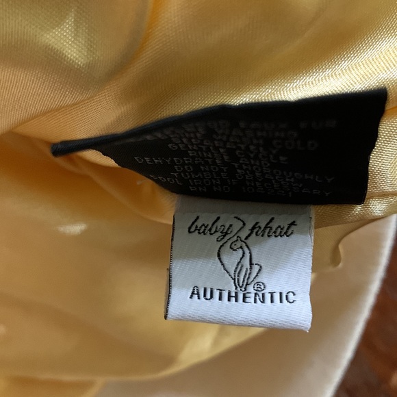 Baby Phat Size Large White Full Zip Puffer Jacket With Hood - Picture 9 of 11